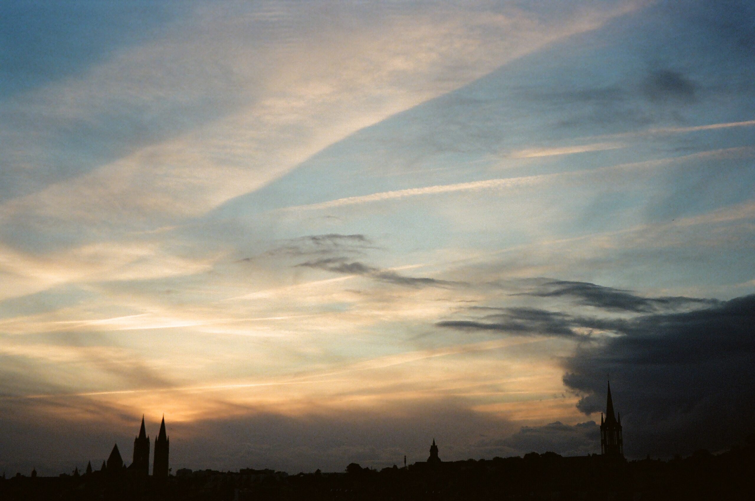 Coucher de soleil hivernal